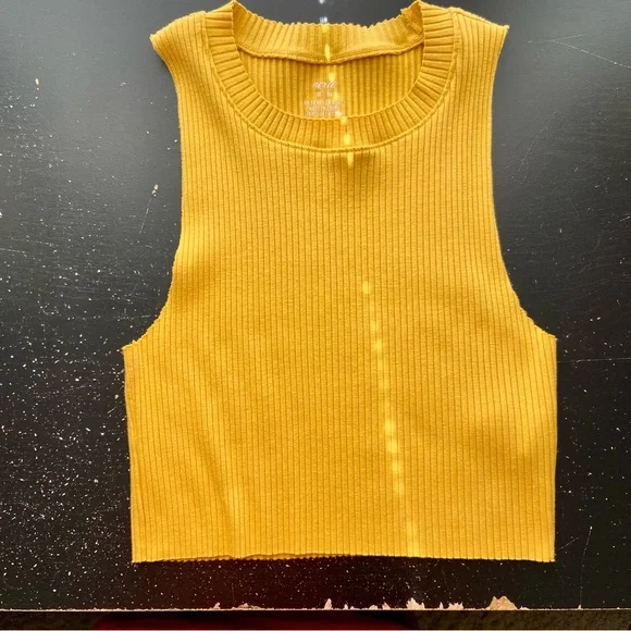 NWOT Aerie Rebel Cropped Ribbed Tank Top - Picture 6 of 10